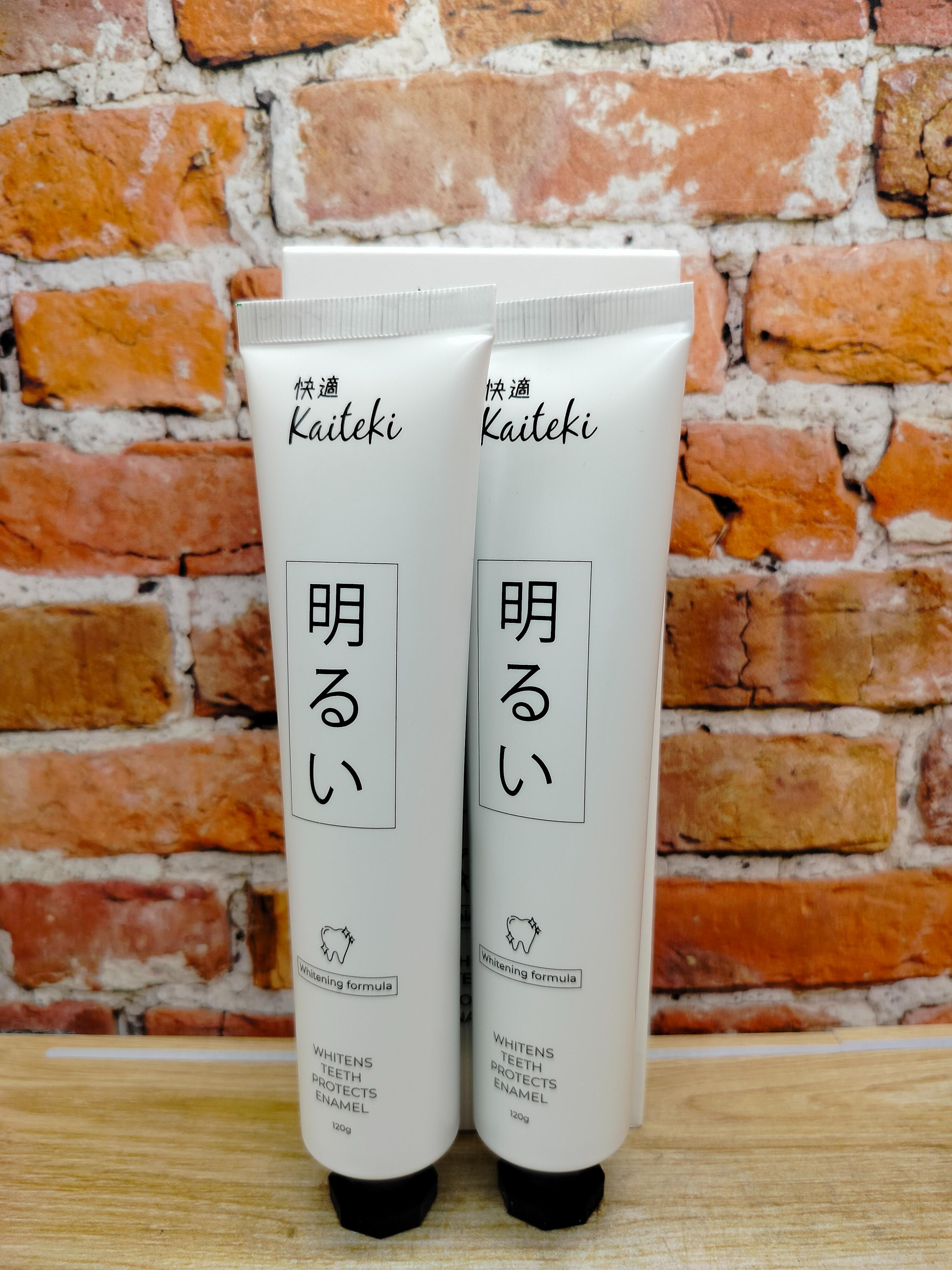 Kaiteki Зубная паста отбеливающая с фтором 120 гр 2 шт