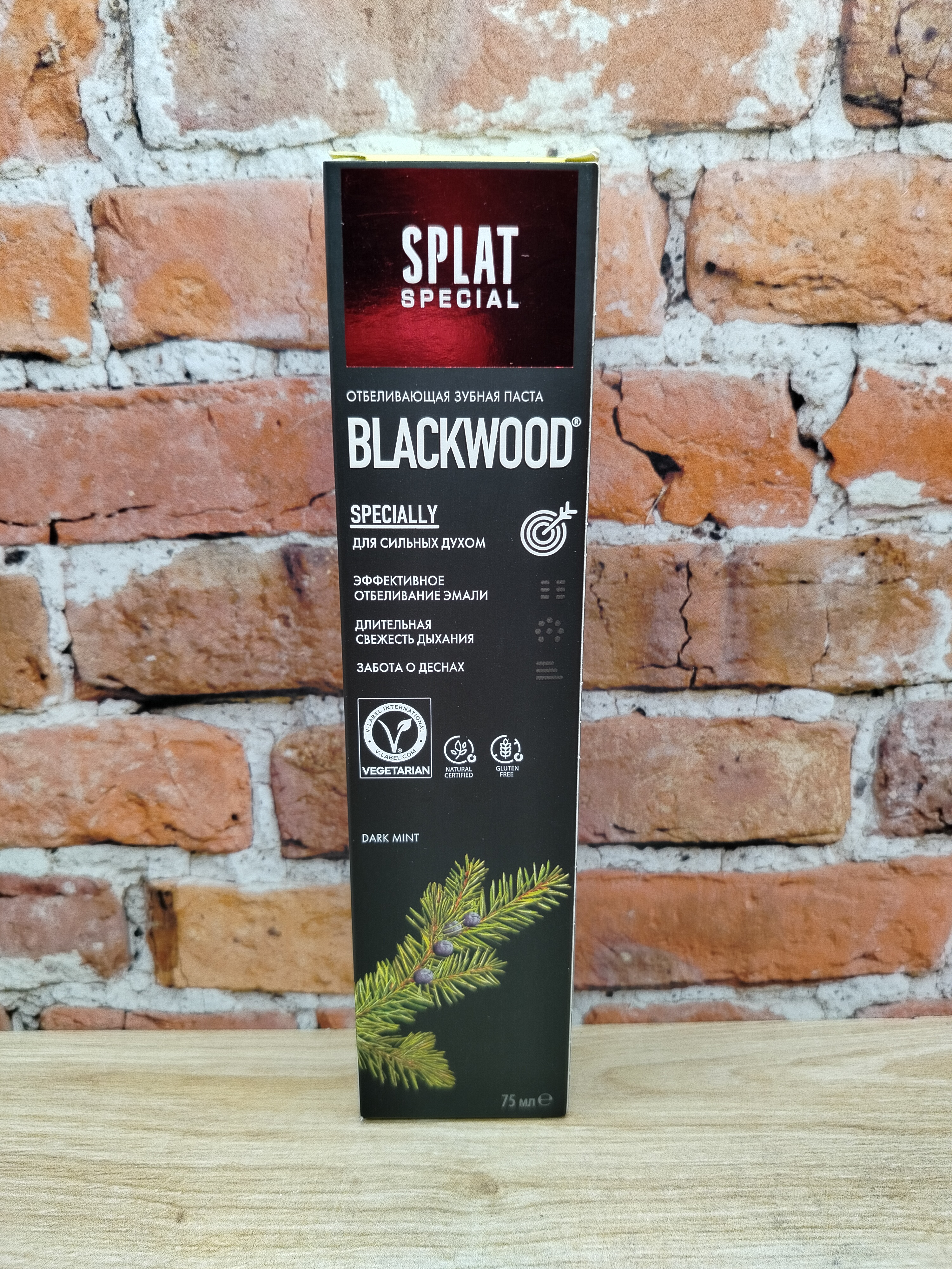 SPLAT Special Blackwood Dark Mint Зубная паста отбеливающая 75 мл