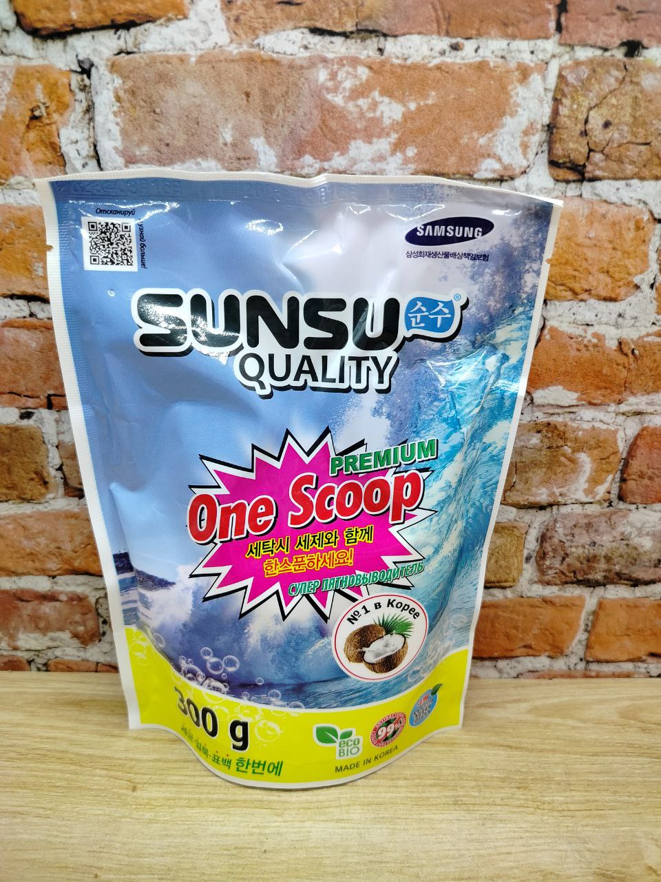Sunsu Quality One Scoop Универсальный пятновыводитель премиального класса 300 гр в мягкой упаковке