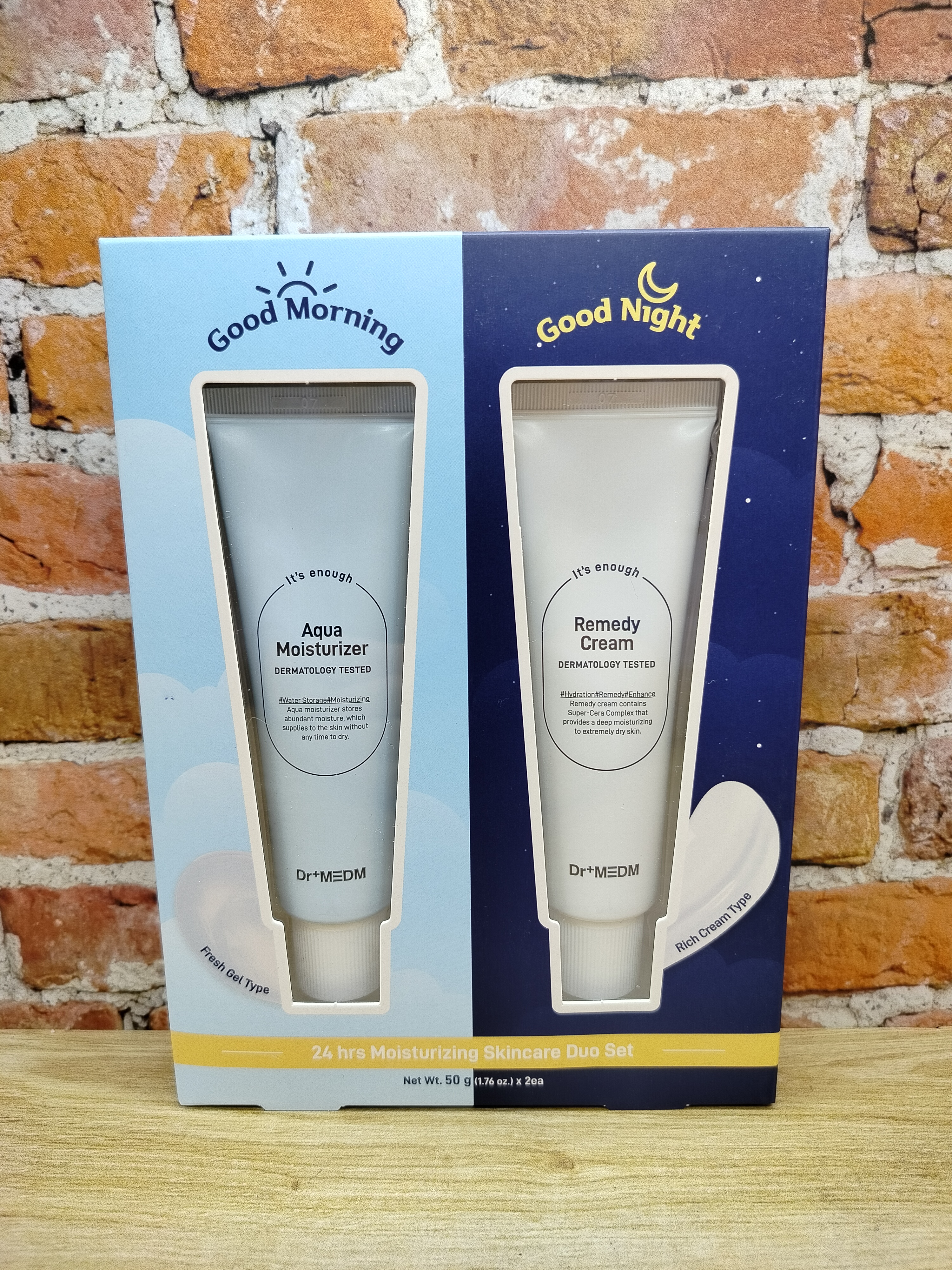 Dermal Dr+MEDM Good Morning & Good Night Aqua Moisturizer + Remedy Восстанавливающий крем для лица 50 гр + Увлажняющий крем-гель для лица 50 гр