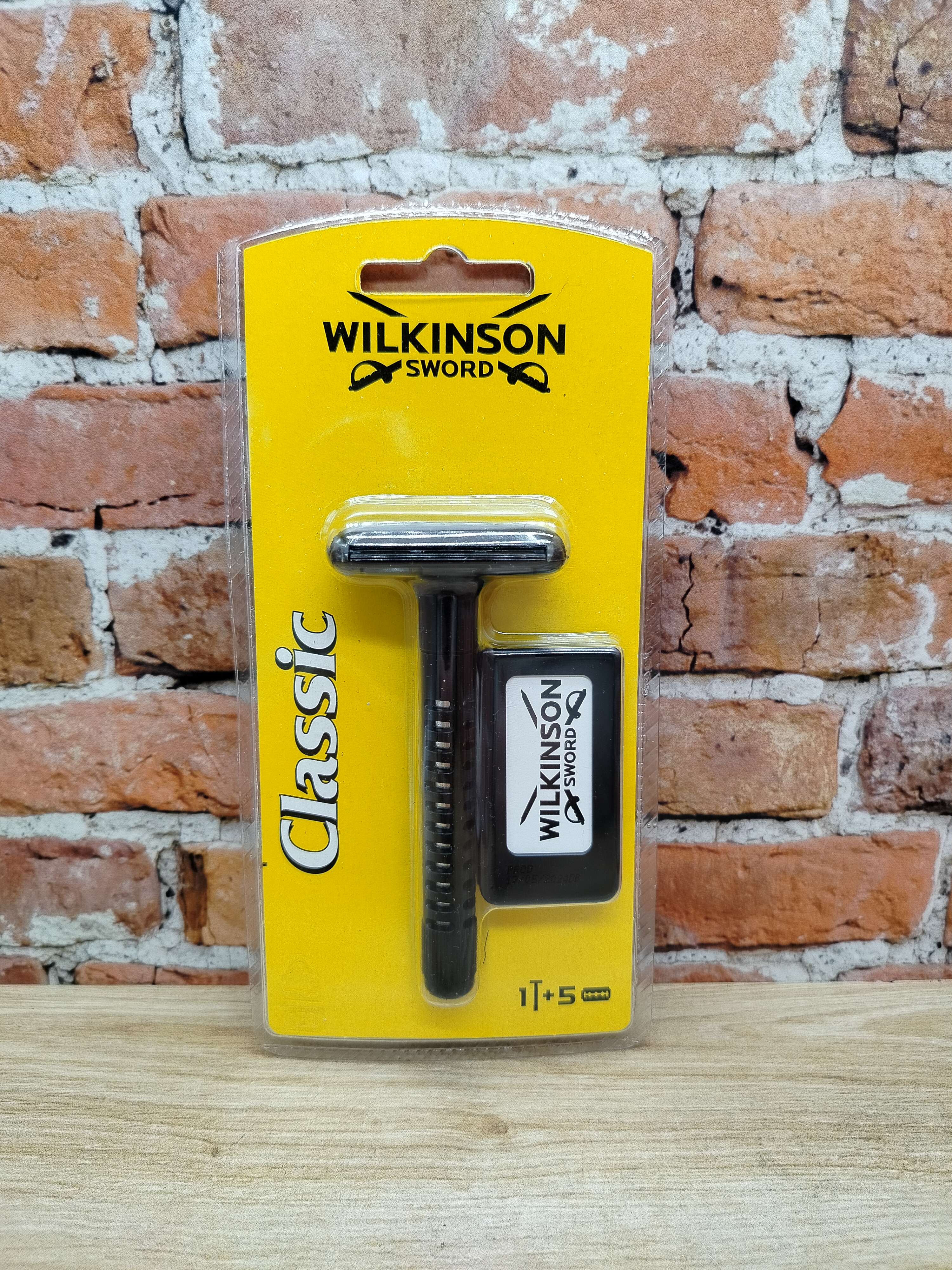 Wilkinson Sword Classic Классический Т-образный бритвенный станок для двухсторонних лезвий + 5 лезвий