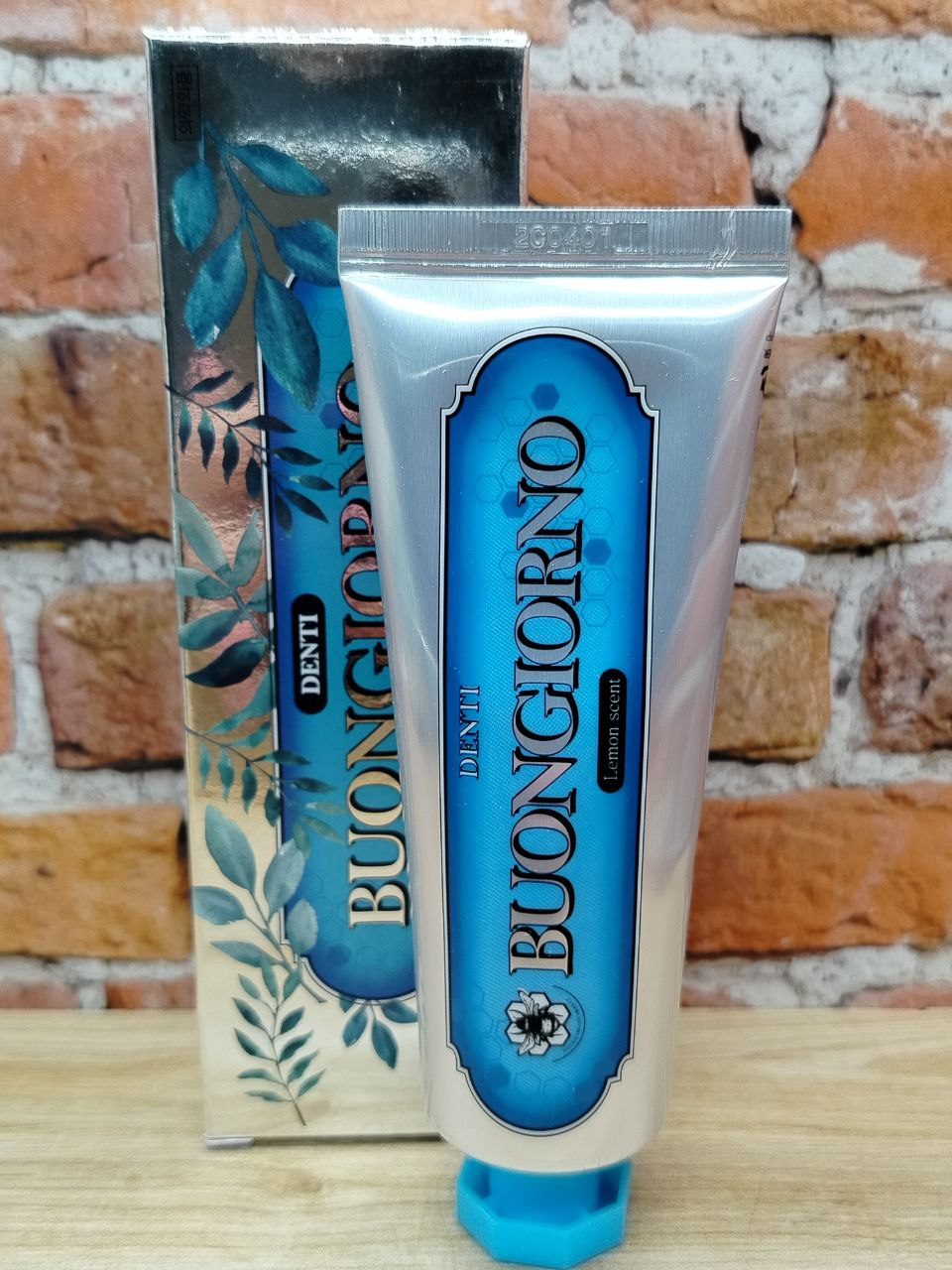 Atosafe Denti Buongiorno Lemon Scent Зубная паста от зубного налета и камня Сицилийский лимон с эвкалиптом 100 гр