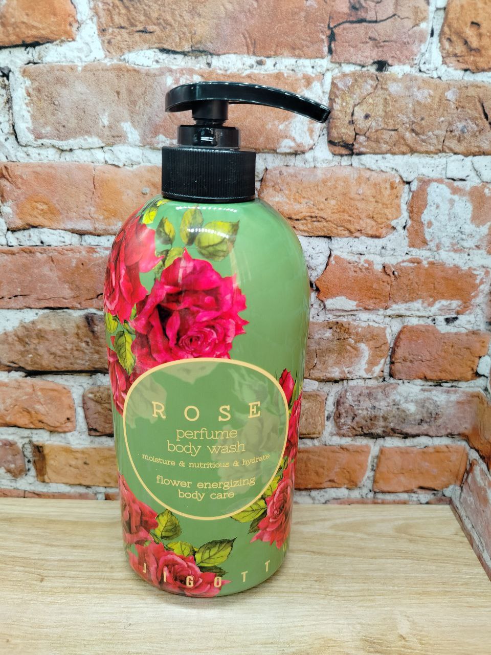 Jigott Perfume Body Wash Rose Гель для душа парфюмированный Роза 750 мл