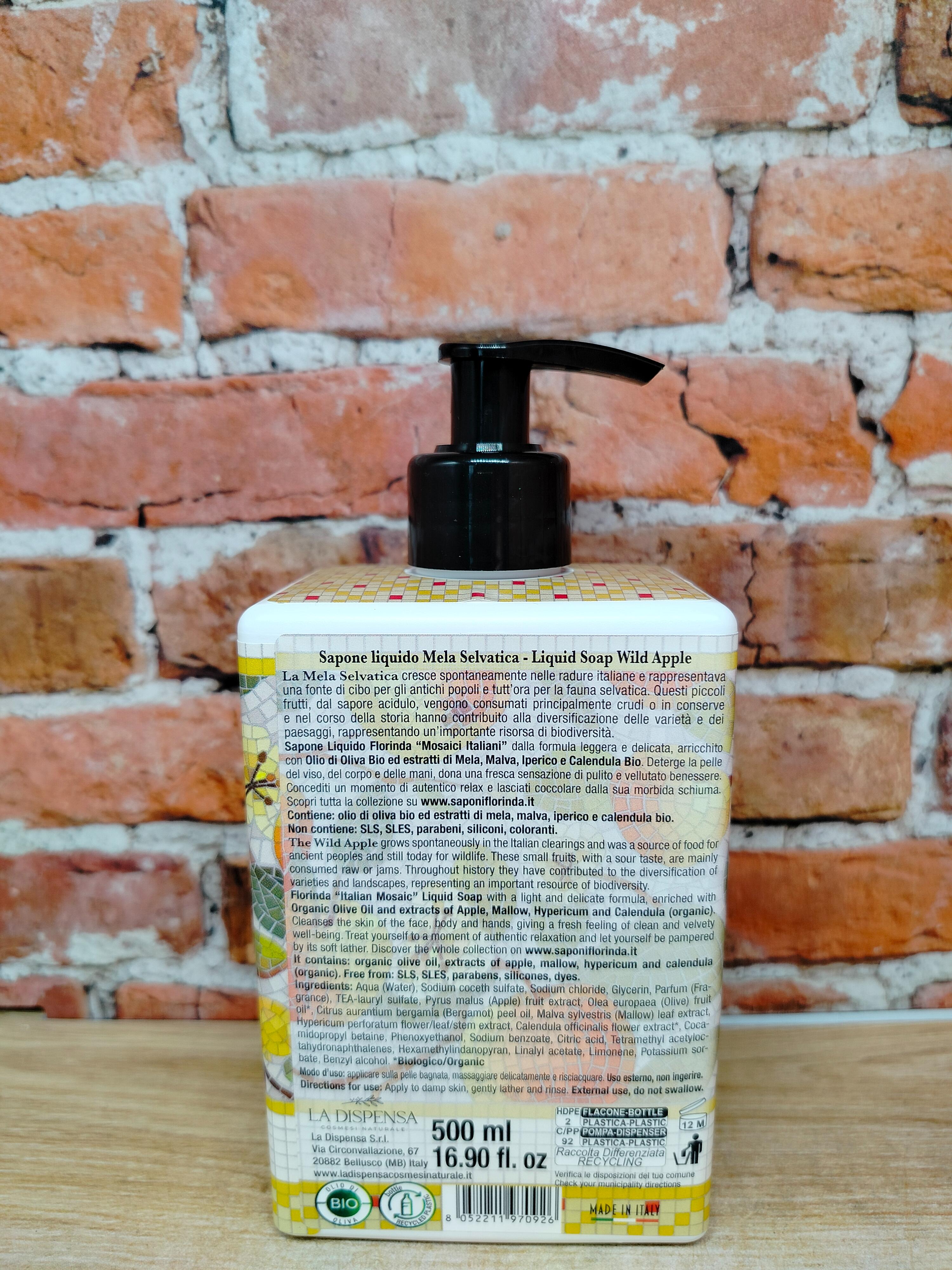 Florinda Liquid Soap Wild Apple Жидкое мыло натуральное на основе растительных масел Дикое яблоко 500 мл