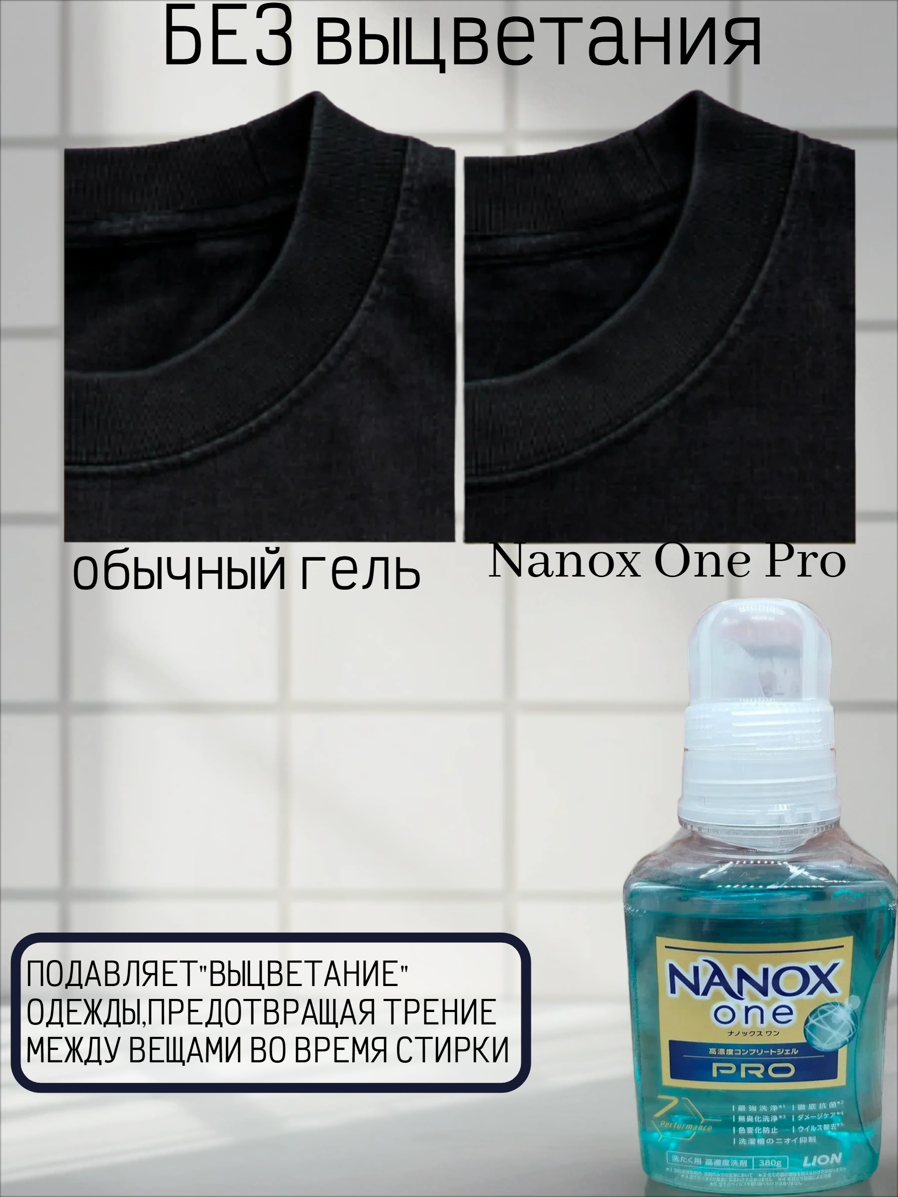 Lion Nanox One Pro 7 Perfomance Жидкое средство для стирки белья антибактериальное 380 гр 38 стирок