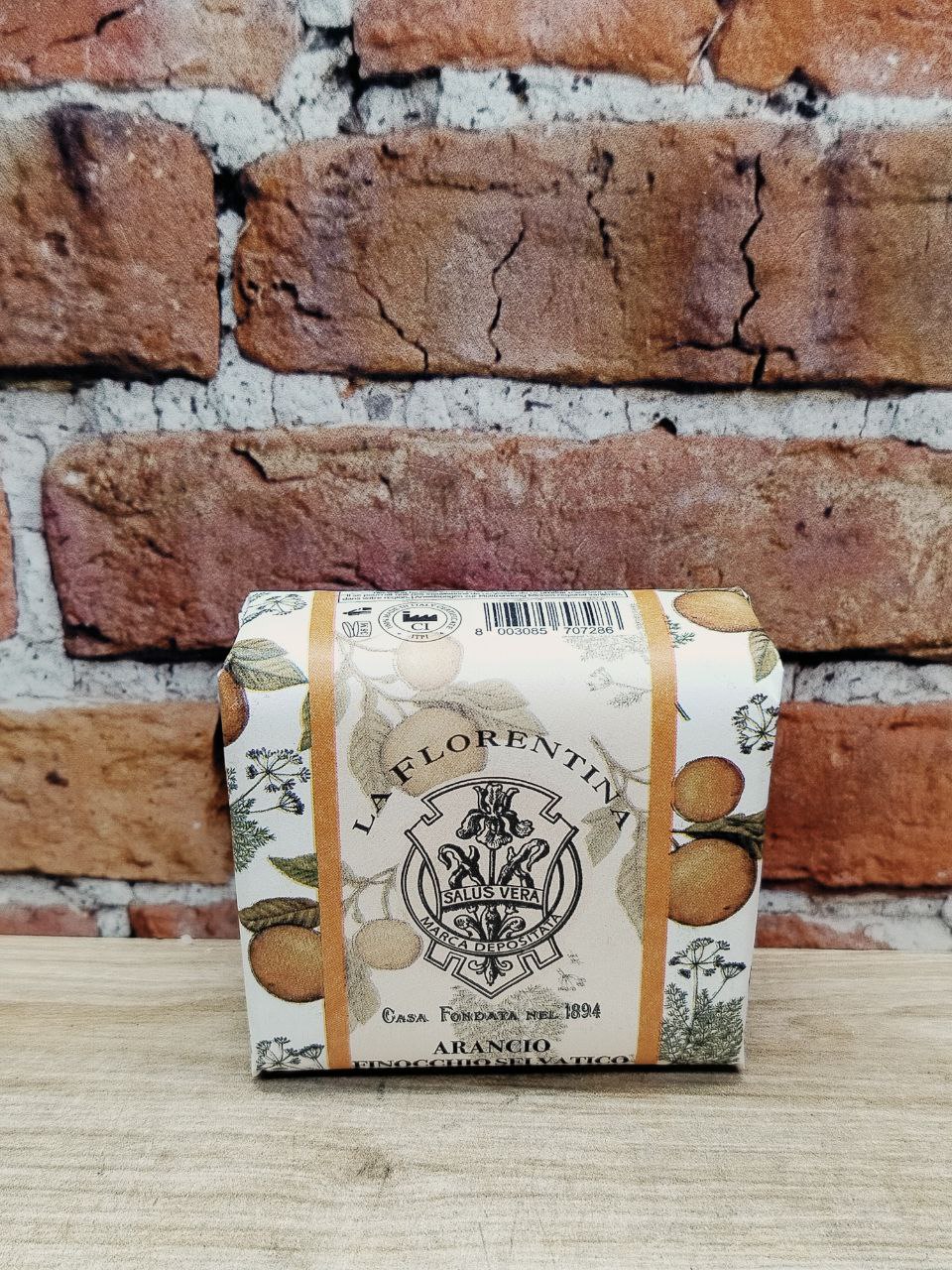 La Florentina Bar Soap Orange & Fennel Мыло натуральное на основе масел ши и оливы с экстрактами Апельсина и Дикого Фенхеля 106 гр