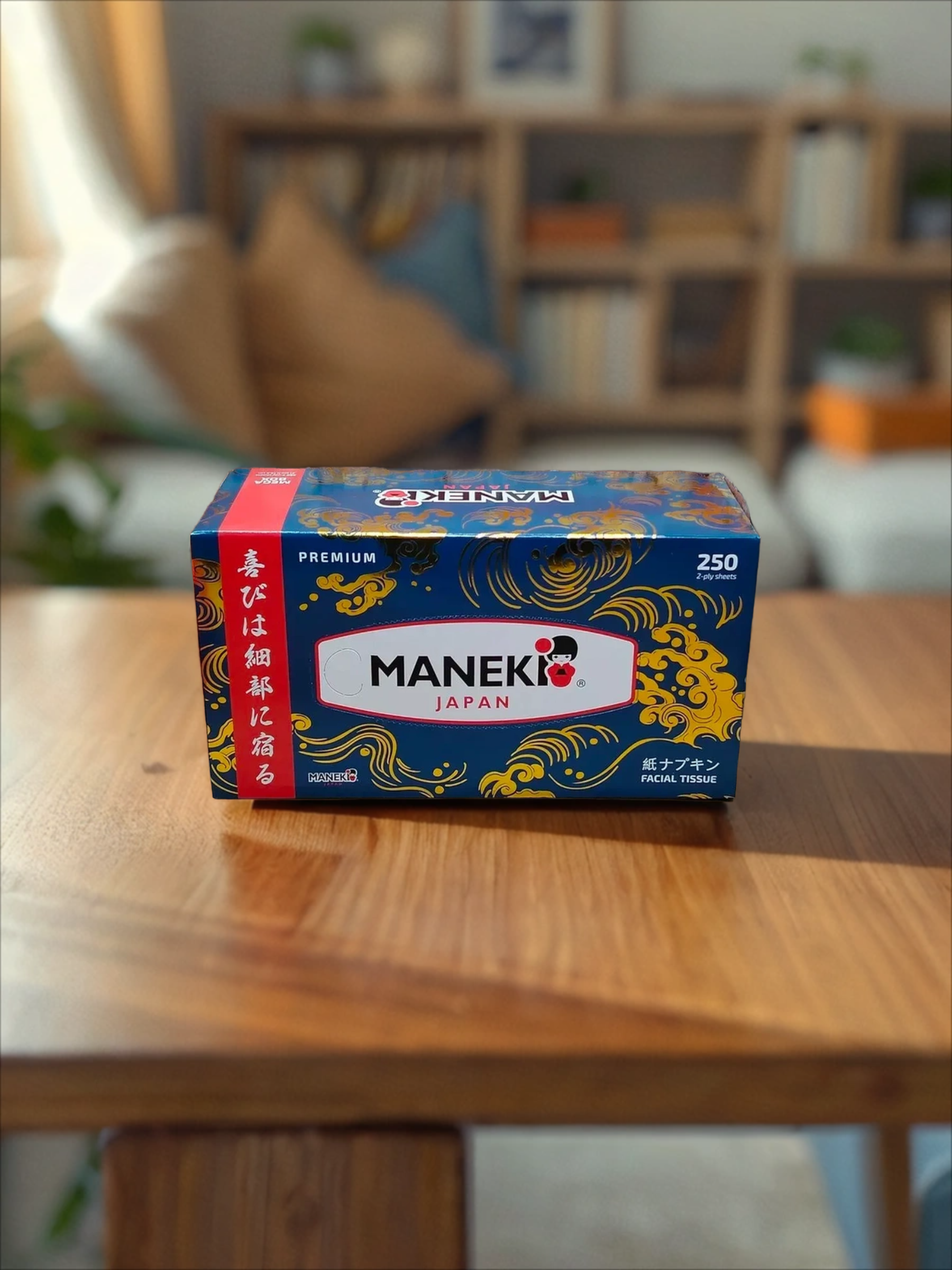 Maneki Ocean Салфетки-выдергушки двухслойные бумажные гладкие белые 250 шт