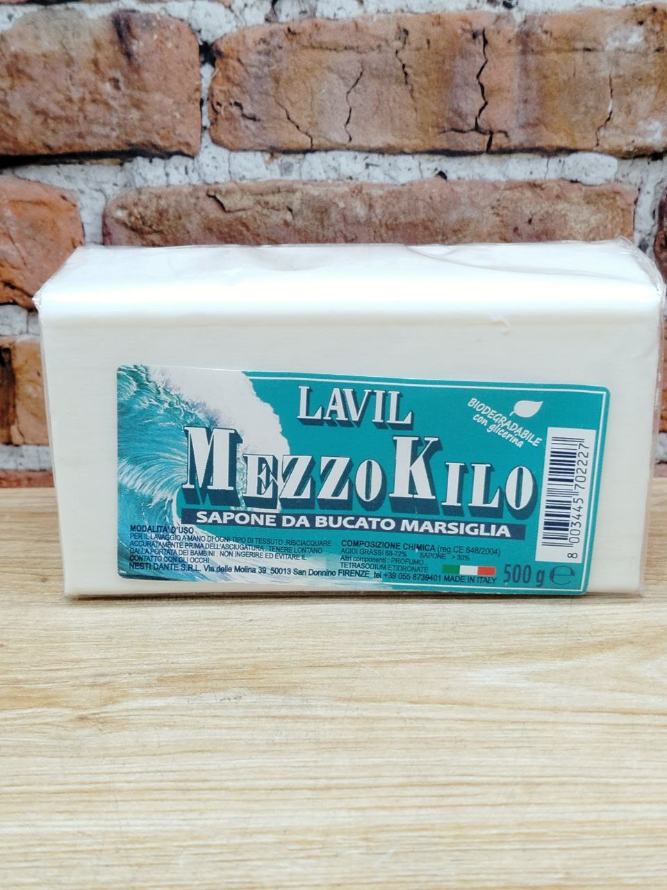 Nesti Dante Мыло хозяйственное твердое Lavil Mezzokilo Laundry Soap / Лавил Меззокило 500г