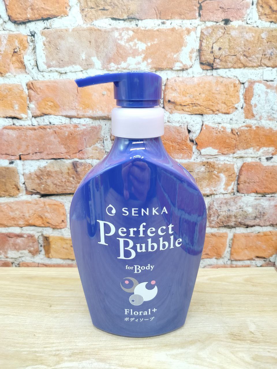 Fine Today Senka Perfect Bubble Дезодорирующий гель для душа с эффектом увлажнения с гиалуроновой кислотой с цветочным ароматом 500 мл