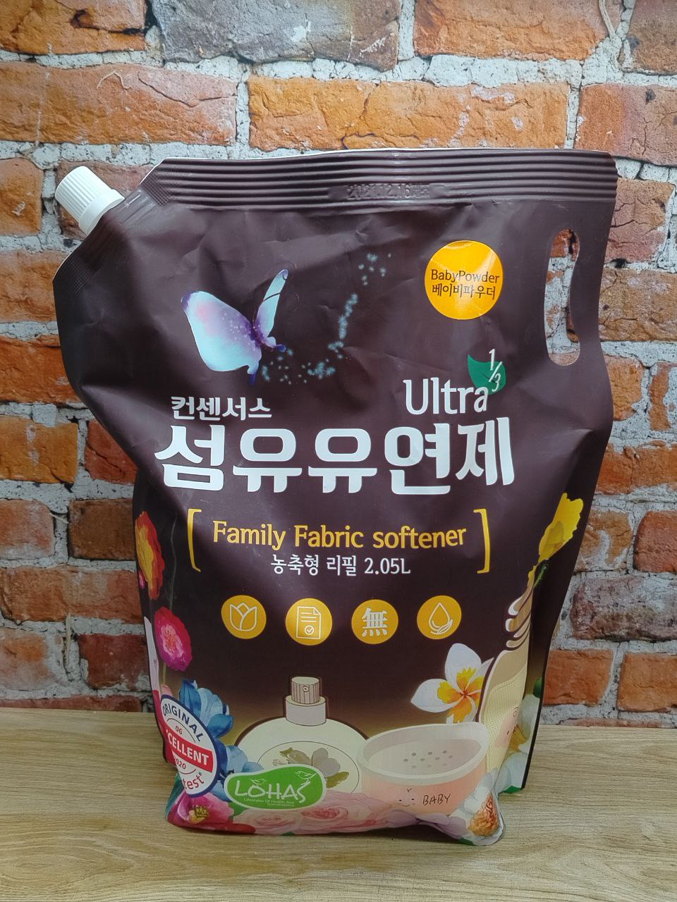 Consensus Fabric Softener Суперконцентрированный кондиционер для белья аромат детской присыпки, мягкая уп., 2,05 л
