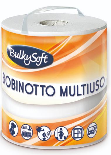 BulkySoft Bobinotto Multiuso Полотенца бумажные отрывные 2-ух слойные 300 листов 63 м