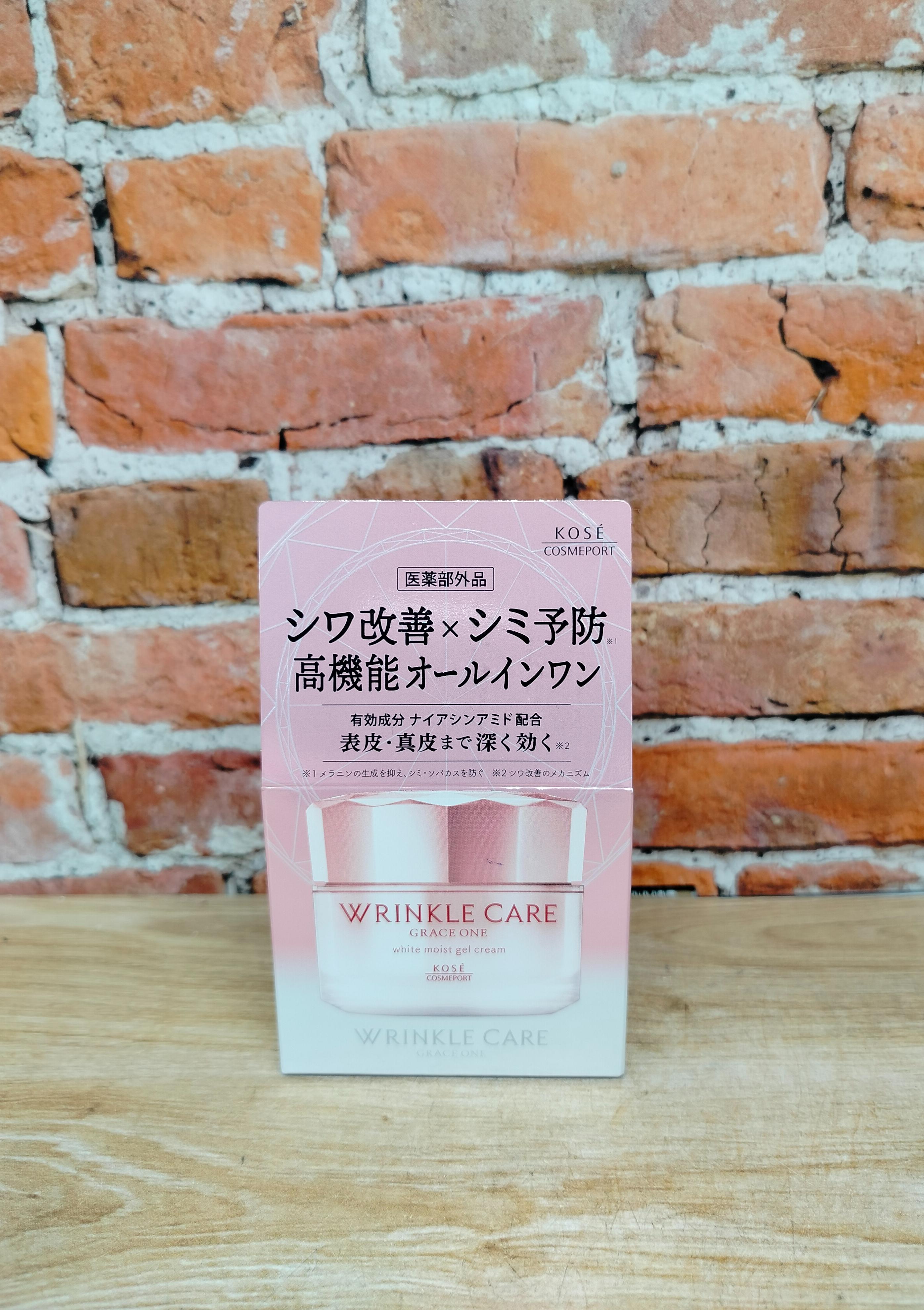 Kose Cosmeport Grace One Wrinkle Care White Moist Gel Cream Крем-гель для лица антивозрастной против морщин отбеливающий 100 гр