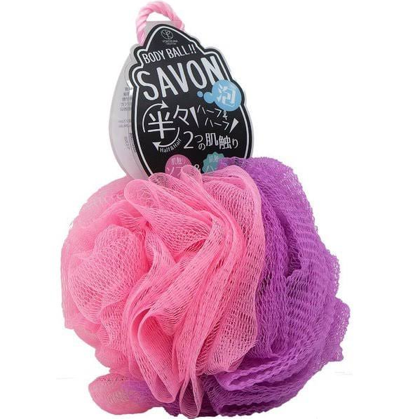 Yokozuna Savon Body Ball Мочалка для тела Шар двухсторонняя Розовая