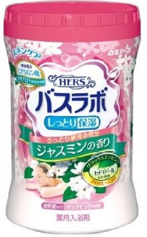 Hakugen Earth HERS Bath labo Увлажняющая соль для ванны с восстанавливающим эффектом с гиалуроновой кислотой Аромат Жасмина Банка 680 гр