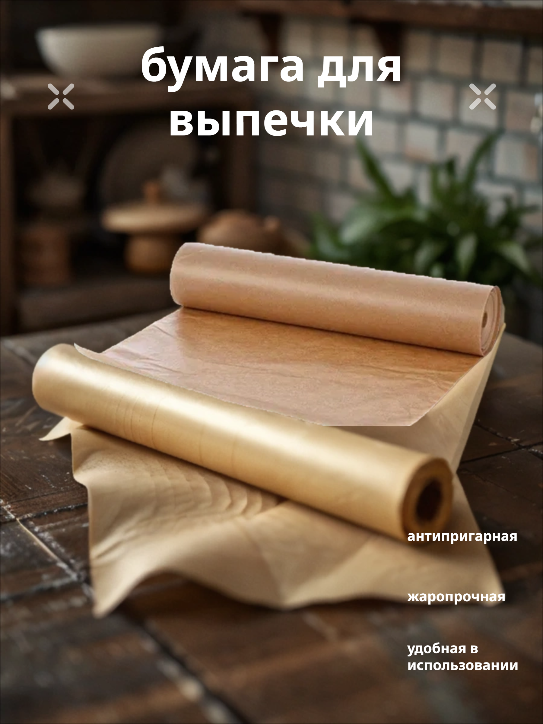 Professional Силиконизированная бумага для выпечки 38 см * 50 м