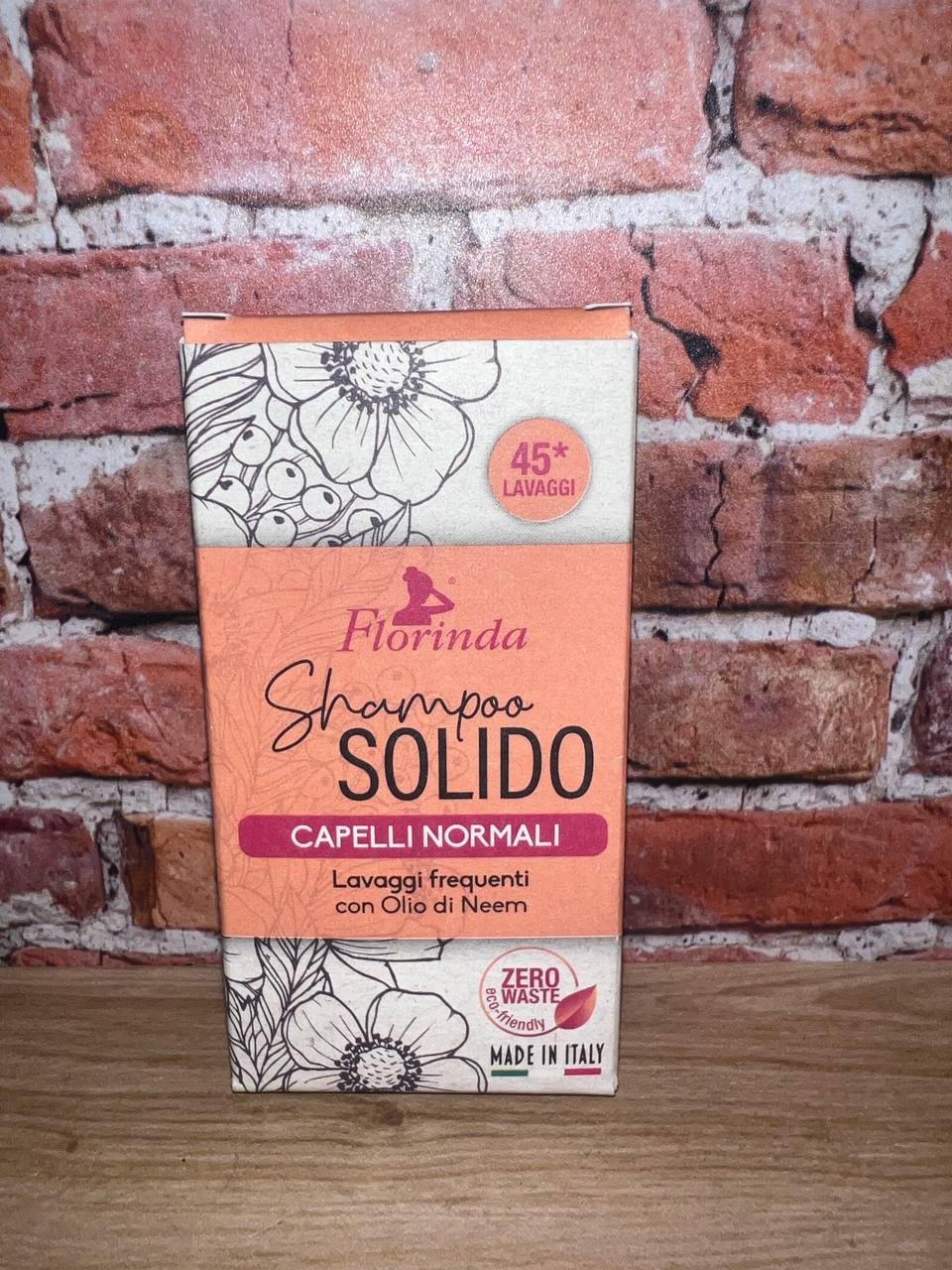 Florinda Shampoo Solido Capeli Normali Твердый шампунь с маслом нима для нормальных волос 75 гр