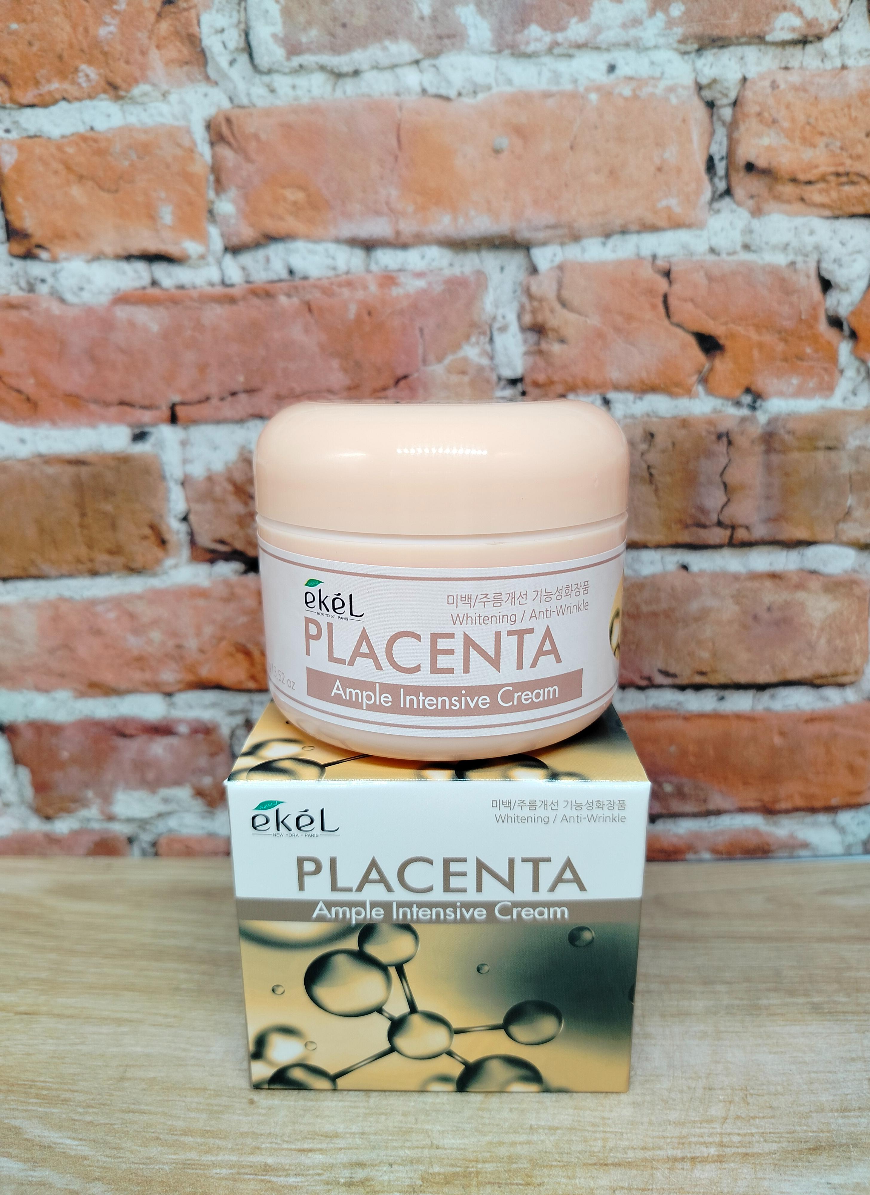 Ekel Ample Intensive Cream Placenta Whitening & Anti-Wrinkle Ампульный крем для лица антивозрастной Биоплацента 100 гр