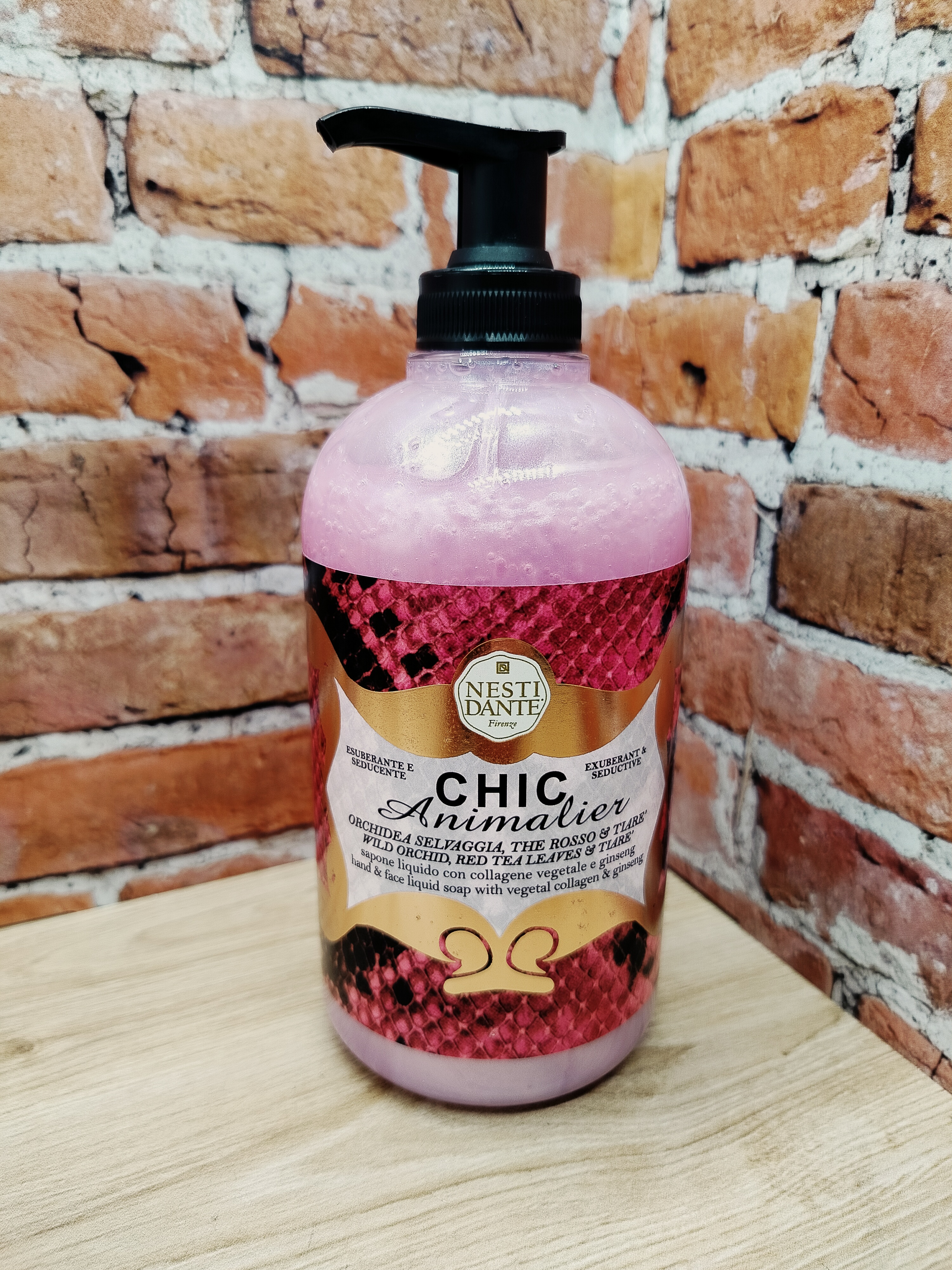 Nesti Dante Luxury Liquid Chic Animalier Red Soap Жидкое мыло Шикарное розовое 500 мл