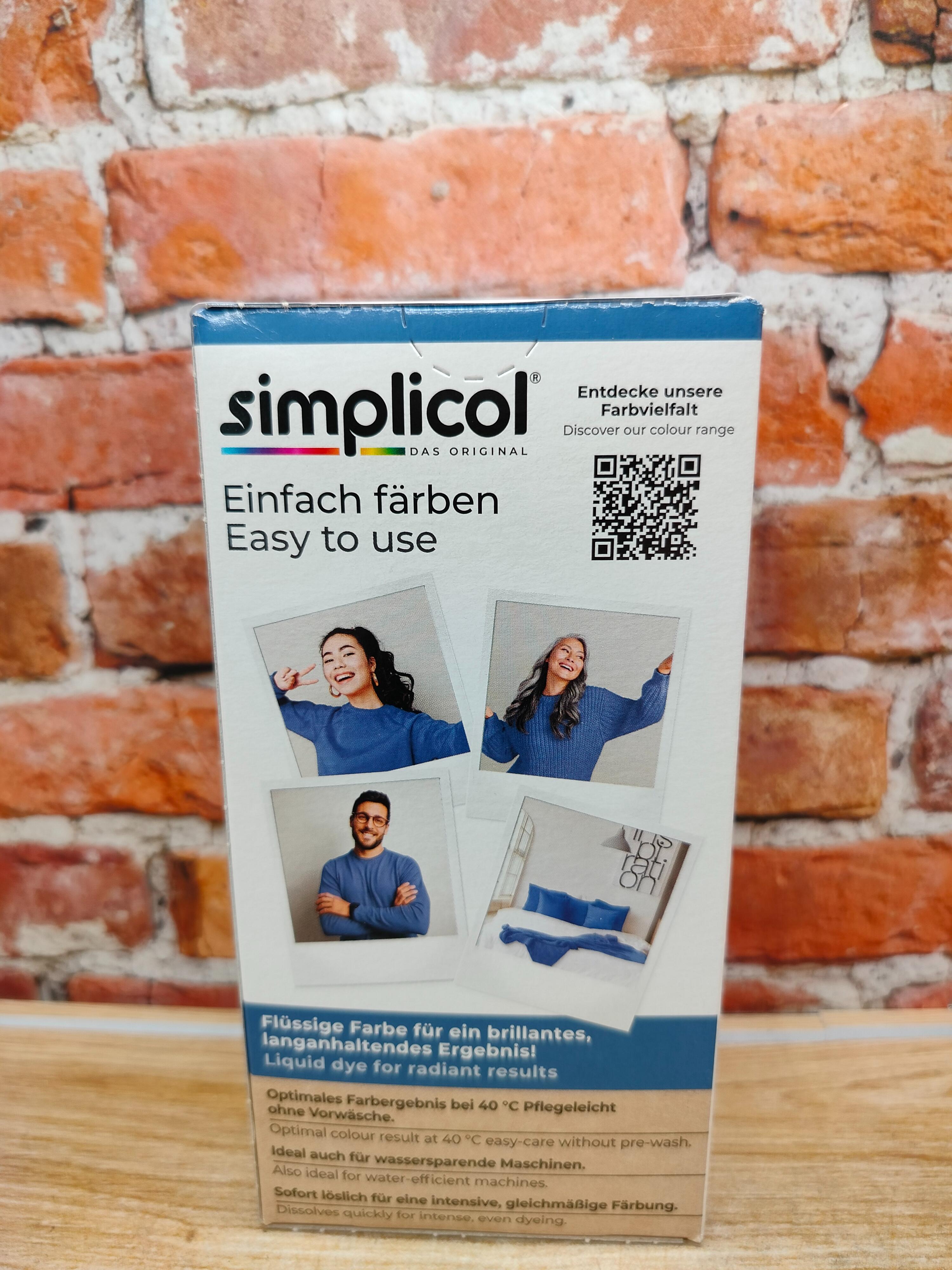 Simplicol Intensiv Краска текстильная для одежды и тканей Королевски-синего цвета 150 мл + 400 гр