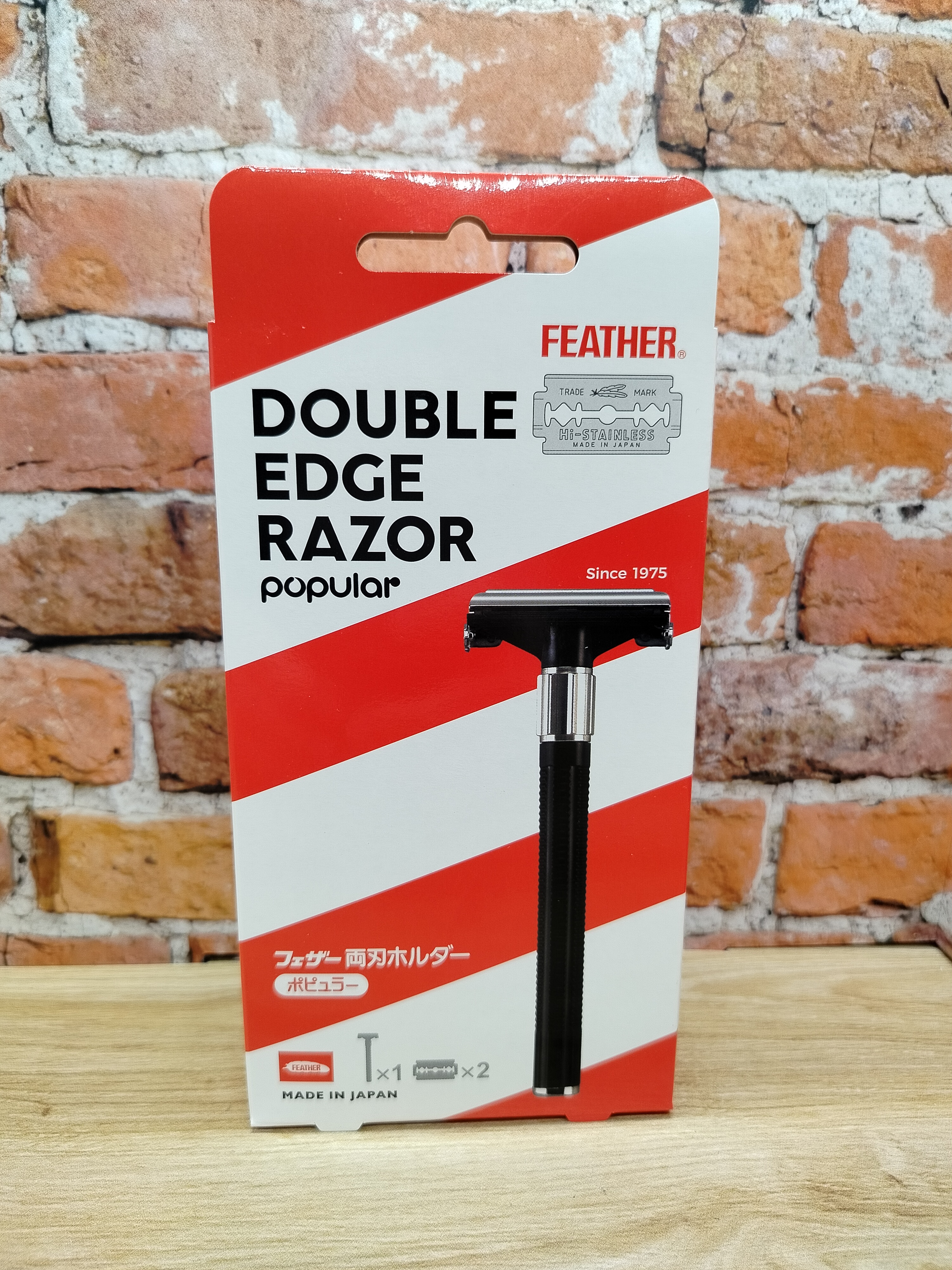 Feather Double Edge Razor Popular Классический Т-образный мужской бритвенный станок с двухсторонним лезвием