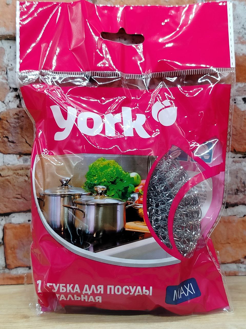 York Стальная мочалка ддля посуды Макси 32 гр