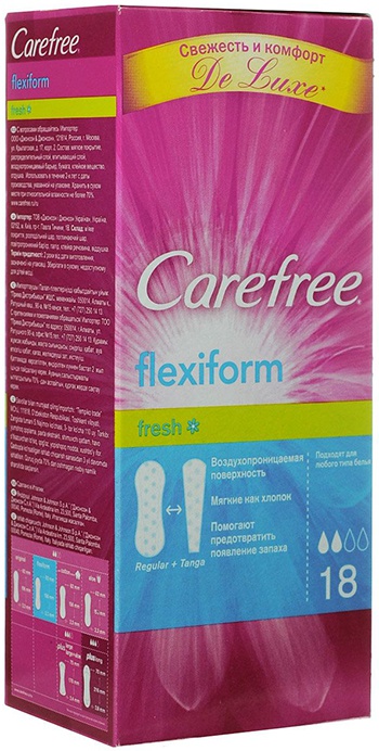 CareFree Flexi Form Fresh Прокладки ежедневные 18 шт