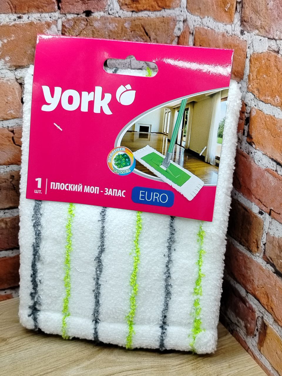 York Euro Mop Насадка для плоской швабры из микрофибры