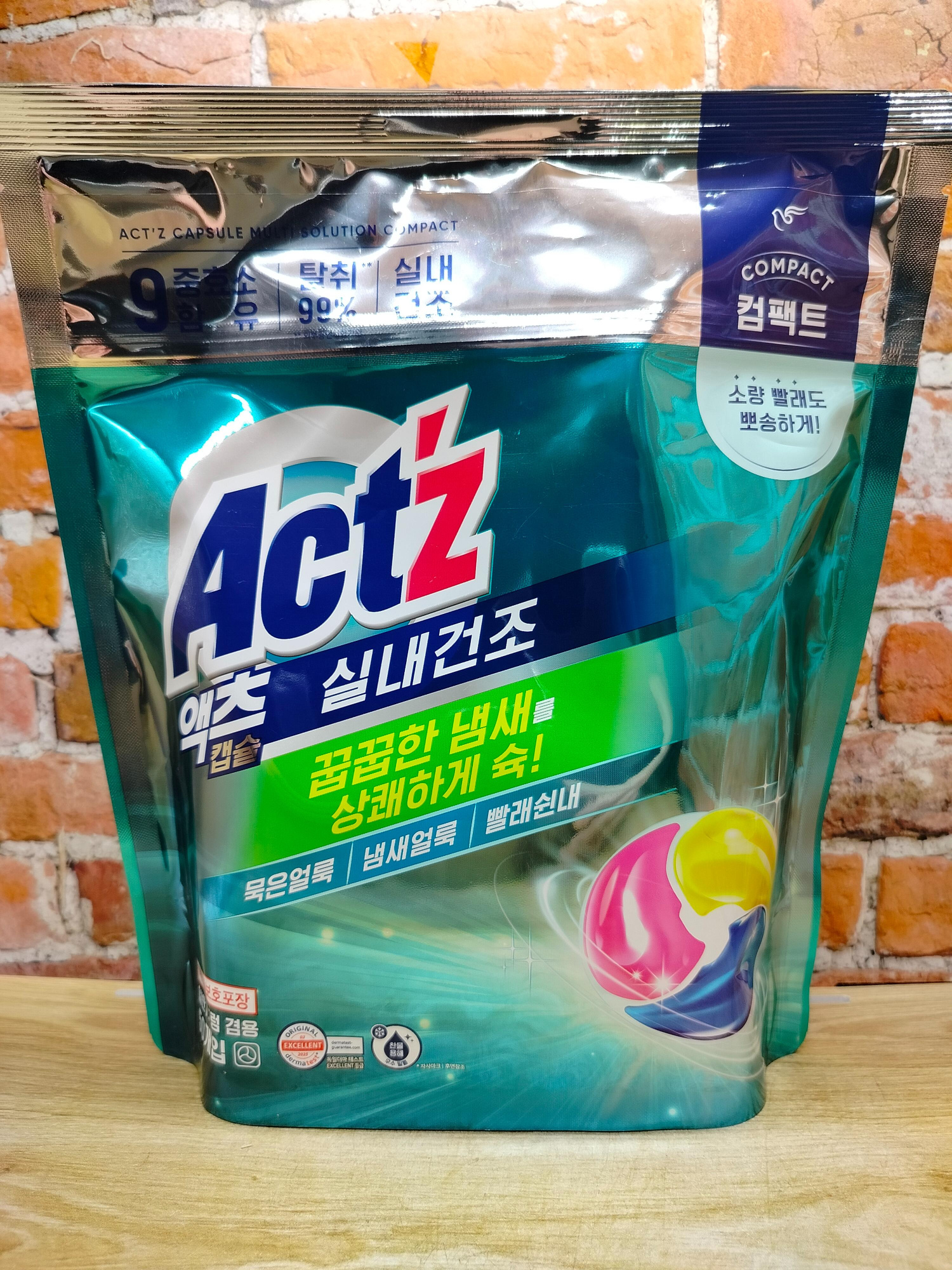 Pigeon Act'z Compact 3x Indoor Dryness Капсулы для стирки Сушка в помещении 50 шт
