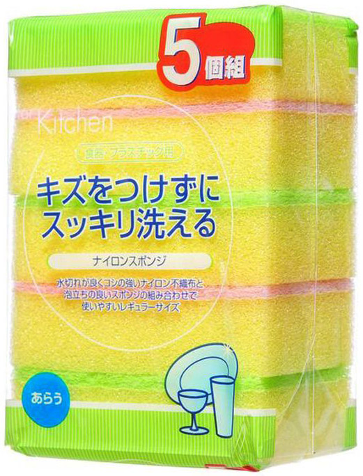 Kokubo Губки для мытья посуды 5 шт