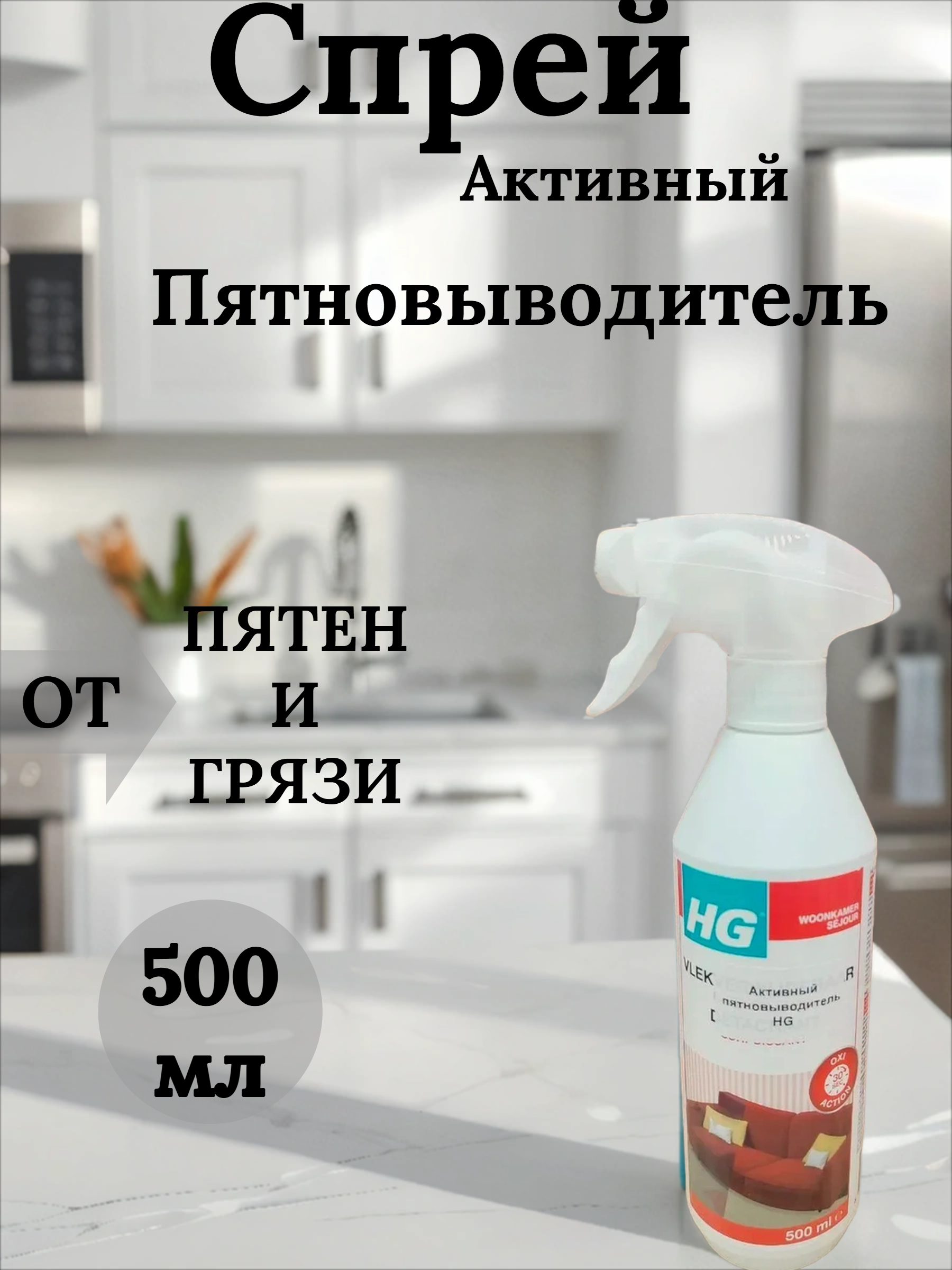 HG Спрей активный пятновыводитель 500 мл № 94