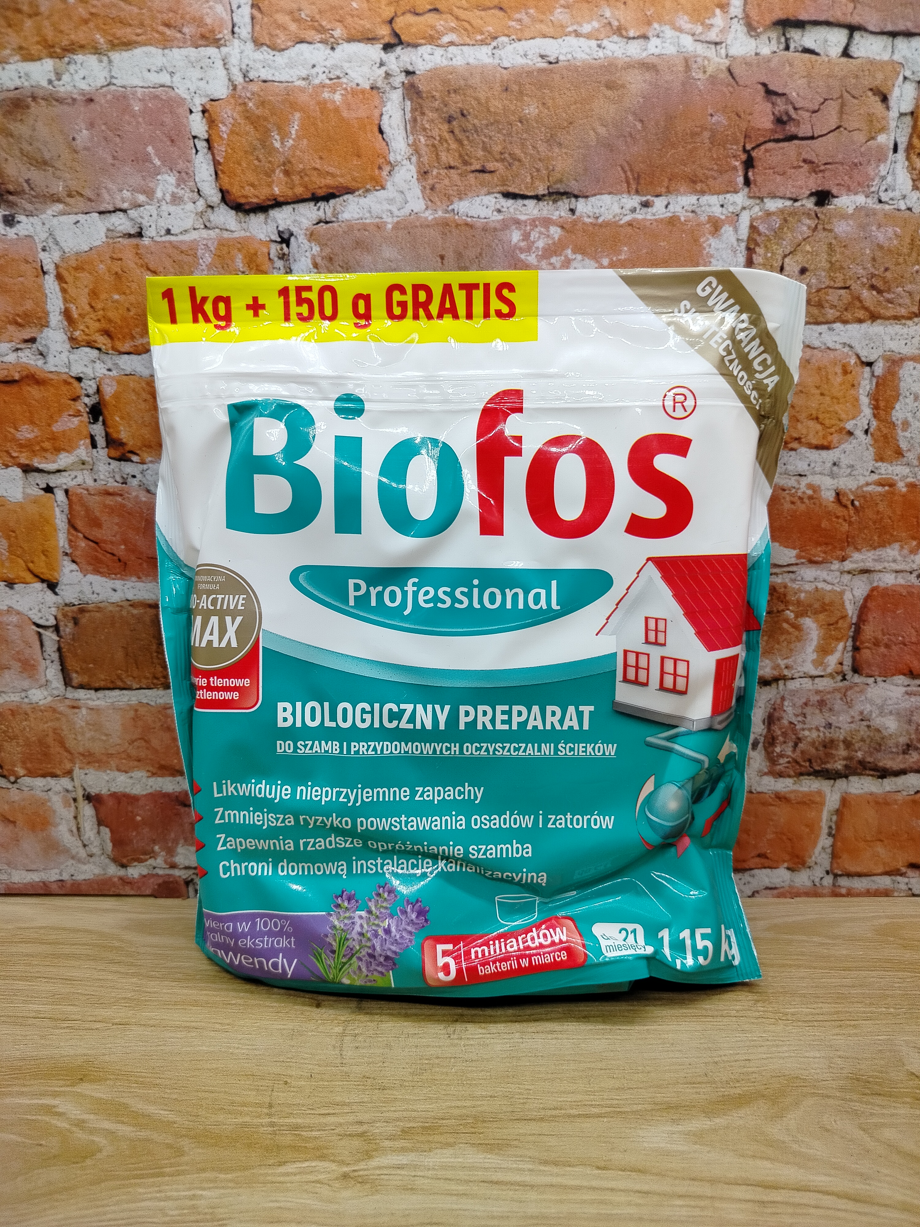 Biofos Professional Биологиеческий препарат для септиков, дачных туалетов и придомовых очистных станций 1,15 кг в пакете