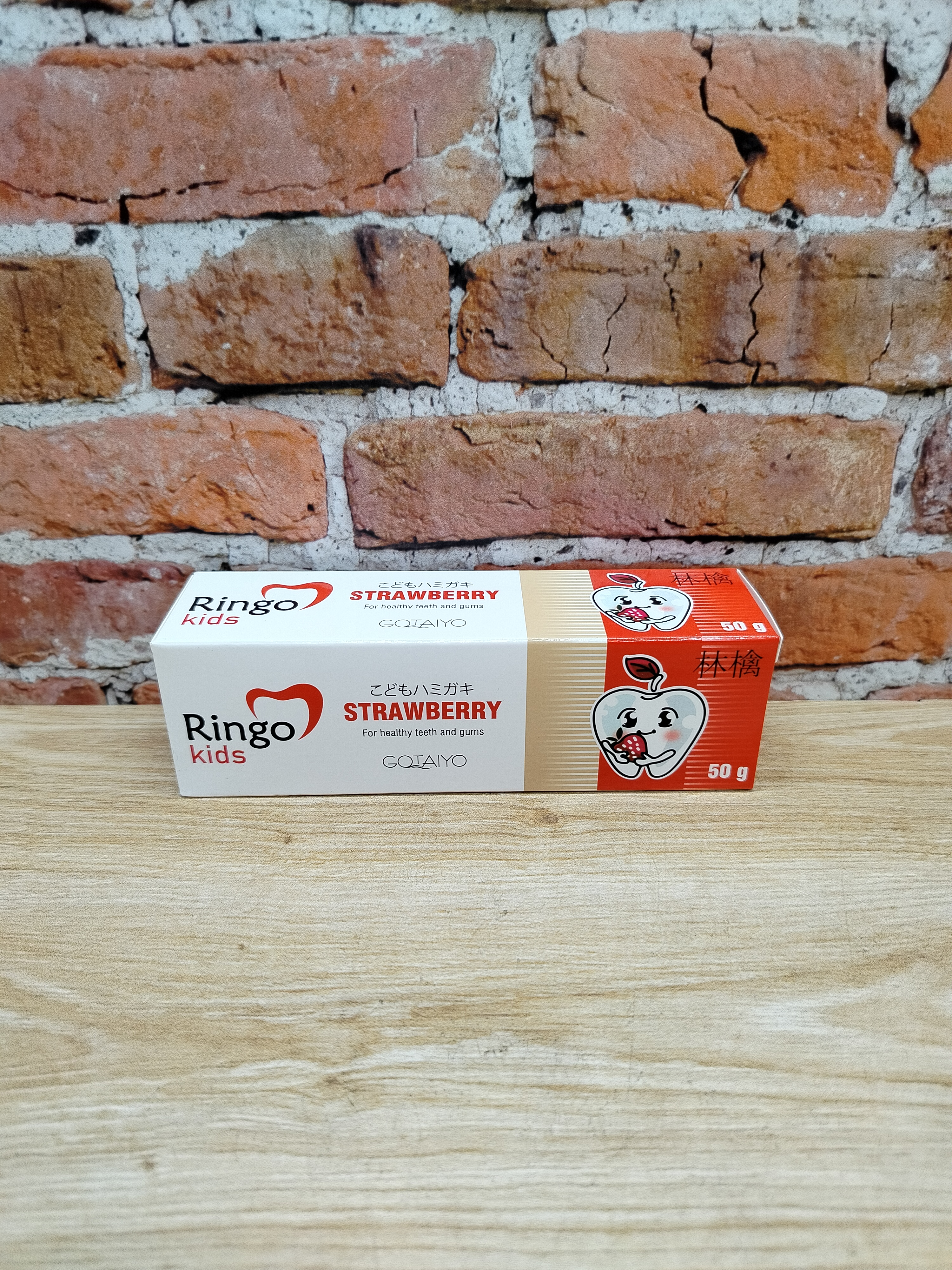 Gotaiyo Ringo Kids Strawberry Детская зубная паста со вкусом Клубники 50 гр