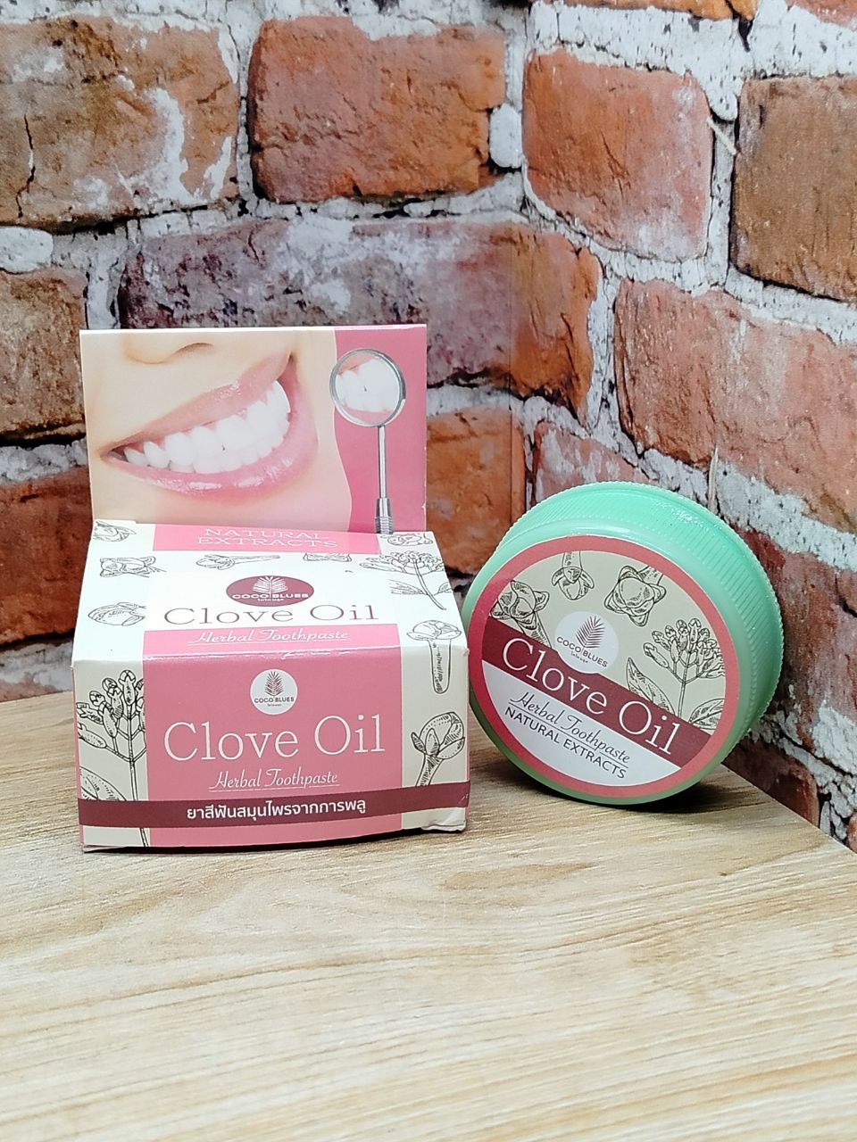 Coco Blues Herbal Toothpaste Clove Oil Тайская травяная зубная паста с гвоздикой и ментолом 30 гр