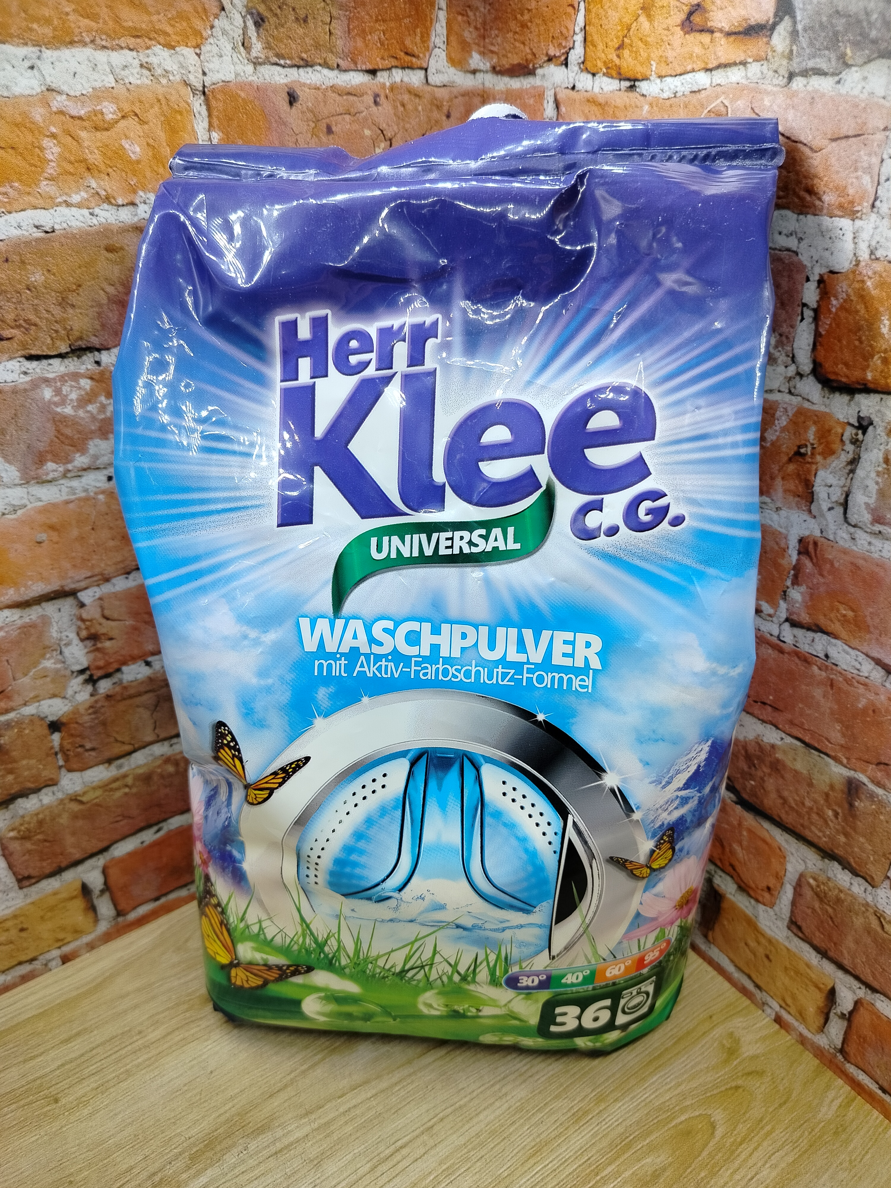 Herr Klee C.G. Waschpulver Universal Стиральный порошок универсальный 3 кг на 36 стирок в мягкой упаковке
