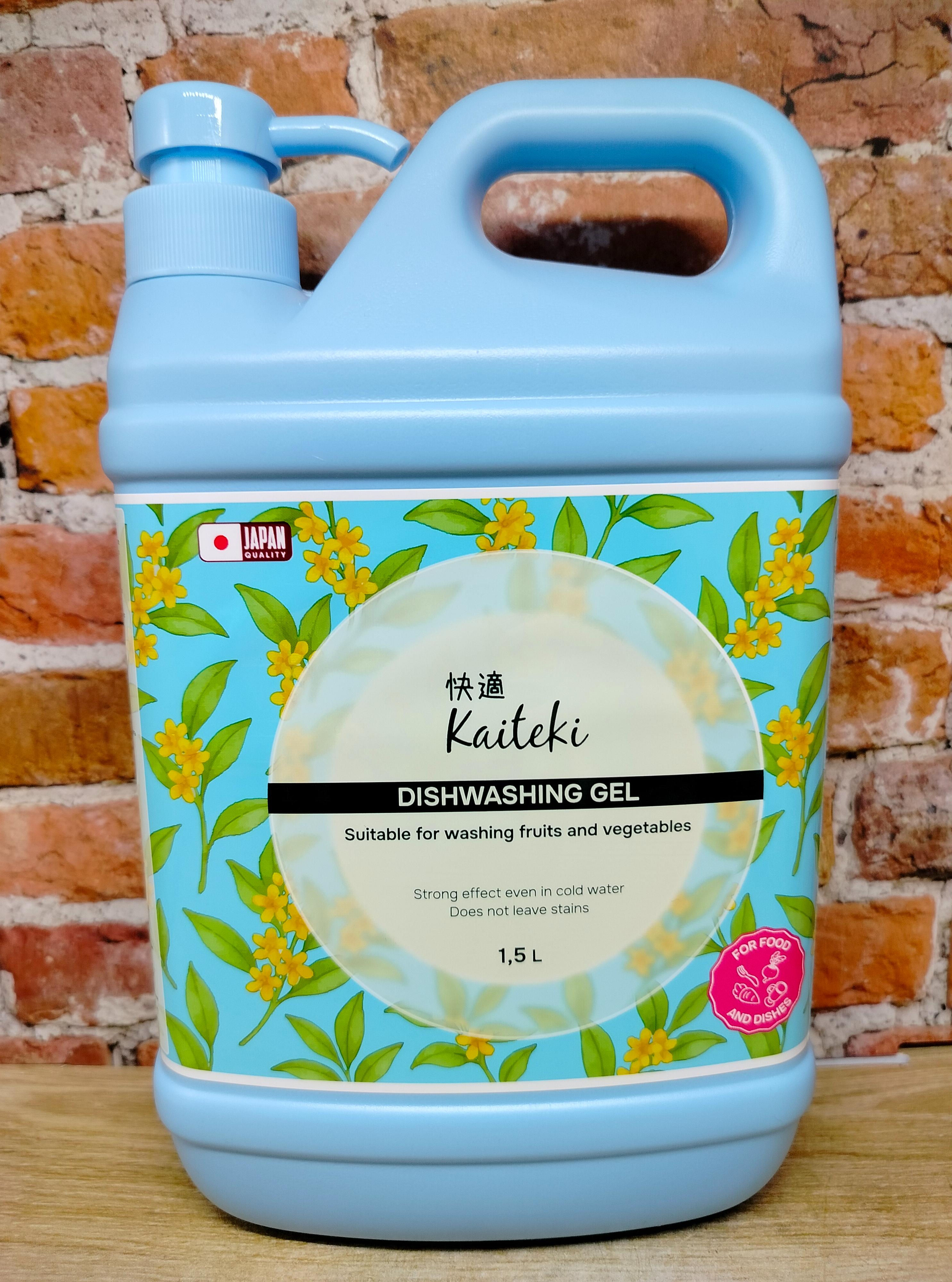 Kaiteki Dishwashing Gel Osmanthus Bliss Средство для мытья посуды, овощей и фруктов Эко Османтус 1,5 л