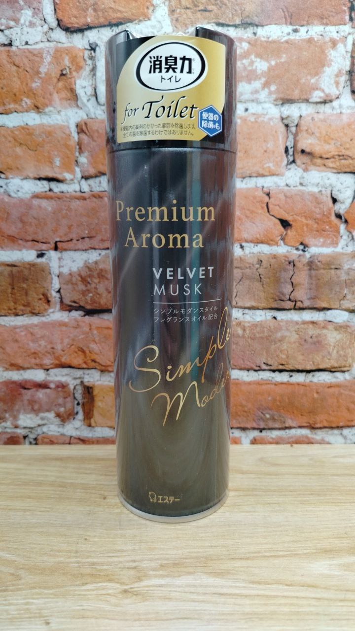 ST Shoushuuriki Premium Aroma Освежитель воздуха антибактериальный для туалета Бархатный мускус 365 мл