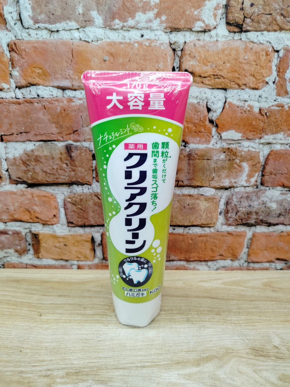 Kao Clear Clean Зубная паста освежающая с фтором для профилактики кариеса и гингивита Мята 170 гр