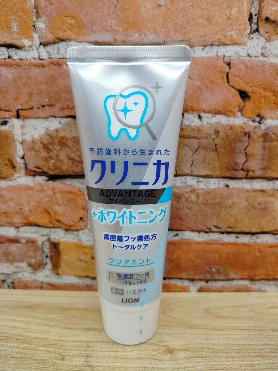 Lion Clinica Advantage Clear Mint Зубная паста комплексного действия отбеливающая со вкусом Освежающая мята 130 гр