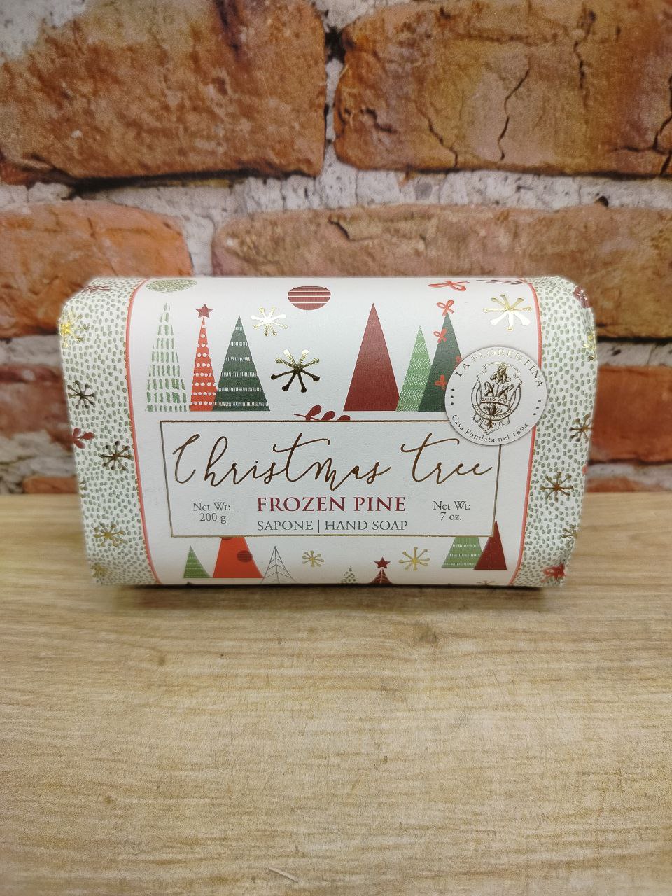 La Florentina Hand Soap Christmas Tree Frozen Pine Мыло туалетное натуральное Рождественское Дерево Морозная Сосна 200 гр