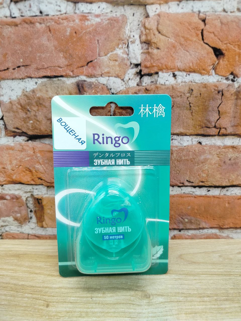 Gotaiyo Ringo Зубная нить вощеная с ароматом мяты 50 м