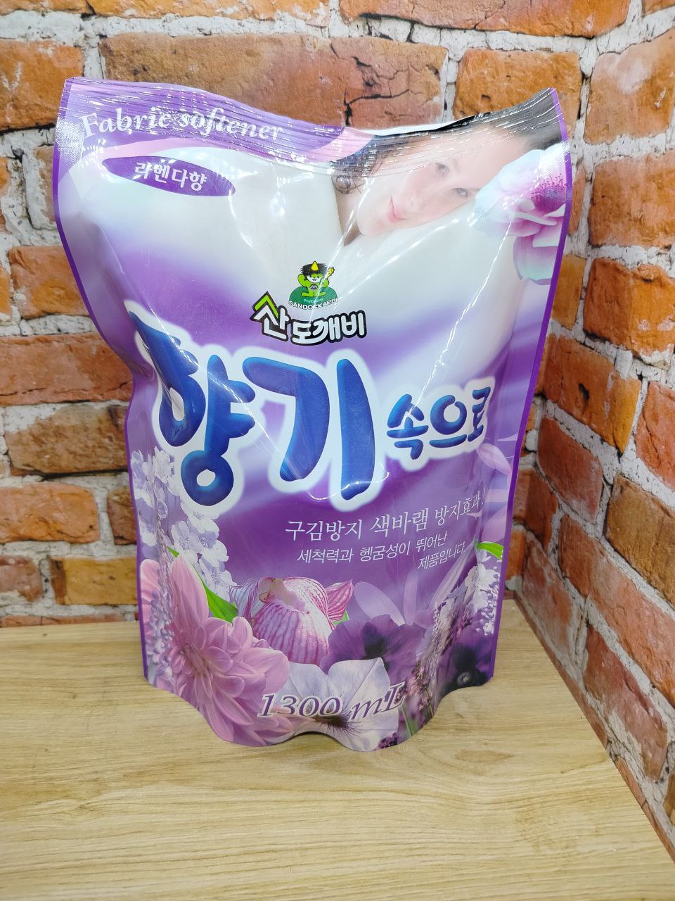 Sandokkaebi Soft Aroma Aqua Blue Кондиционер для белья Лаванда 1300 мл запасной блок