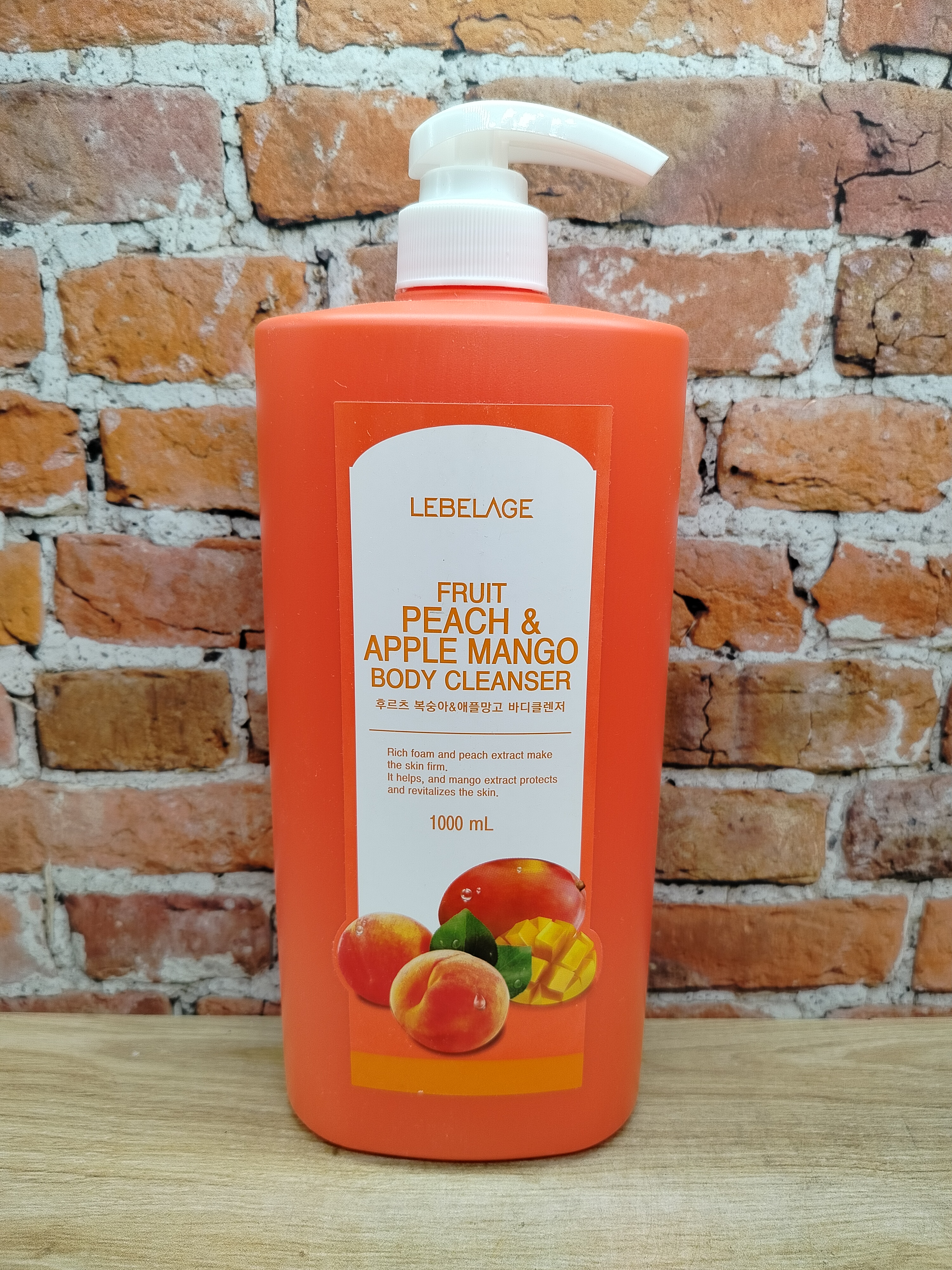 Lebelage Fruit Peach & Apple Mango Body Cleanser Гель для душа Персик и Яблоко-Манго 1000 мл