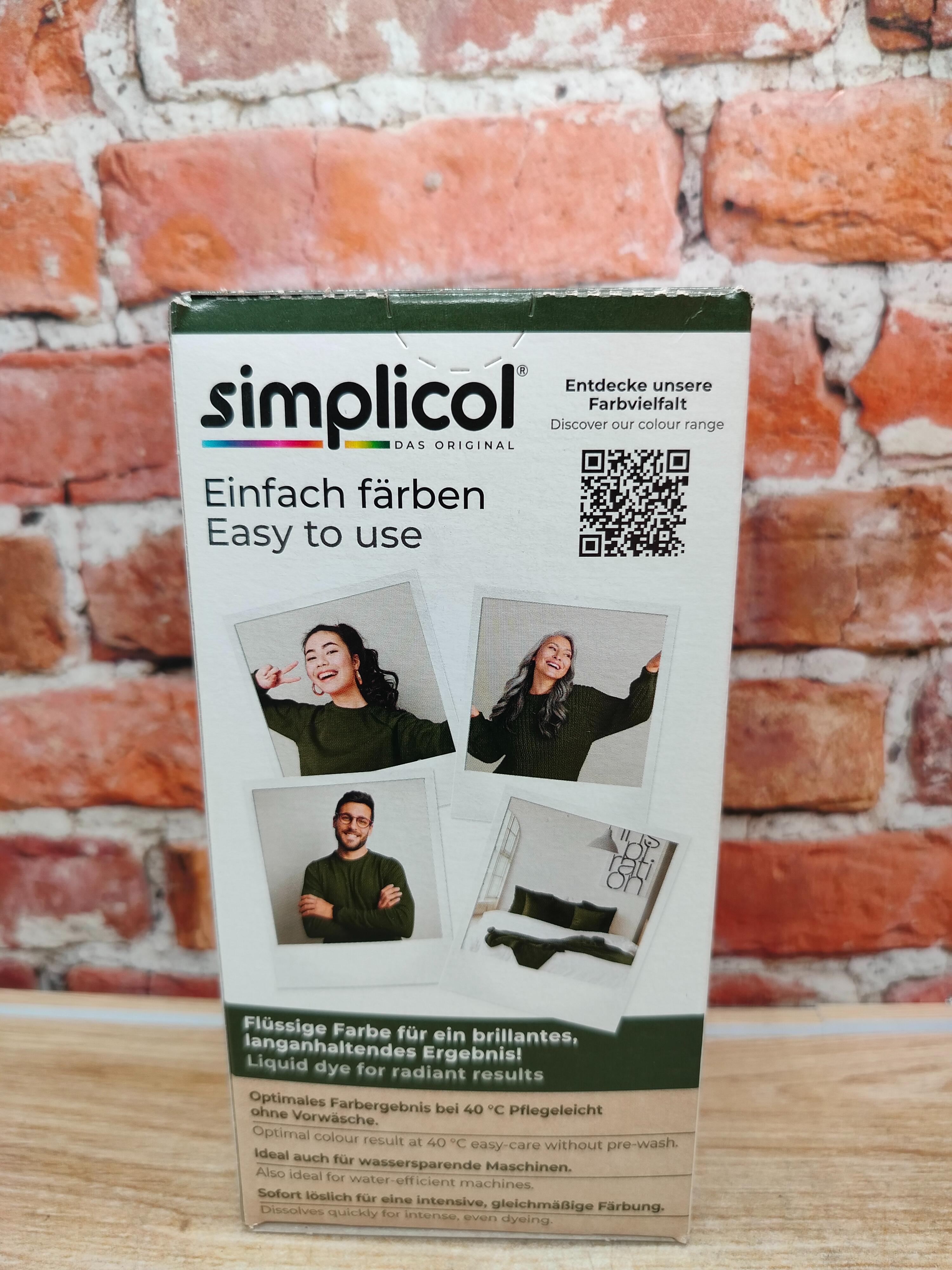 Simplicol Intensiv Краска текстильная для одежды и тканей Оливкового цвета 150 мл + 400 гр
