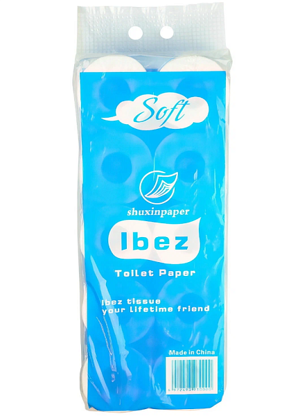 Ibez Туалетная бумага 3-ех слойная 30 м 10 рулонов в индивидуальной упаковке