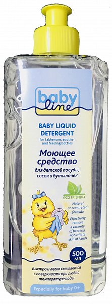 BabyLine Натуральное детское моющее средство для посуды, овощей и фруктов 500 мл